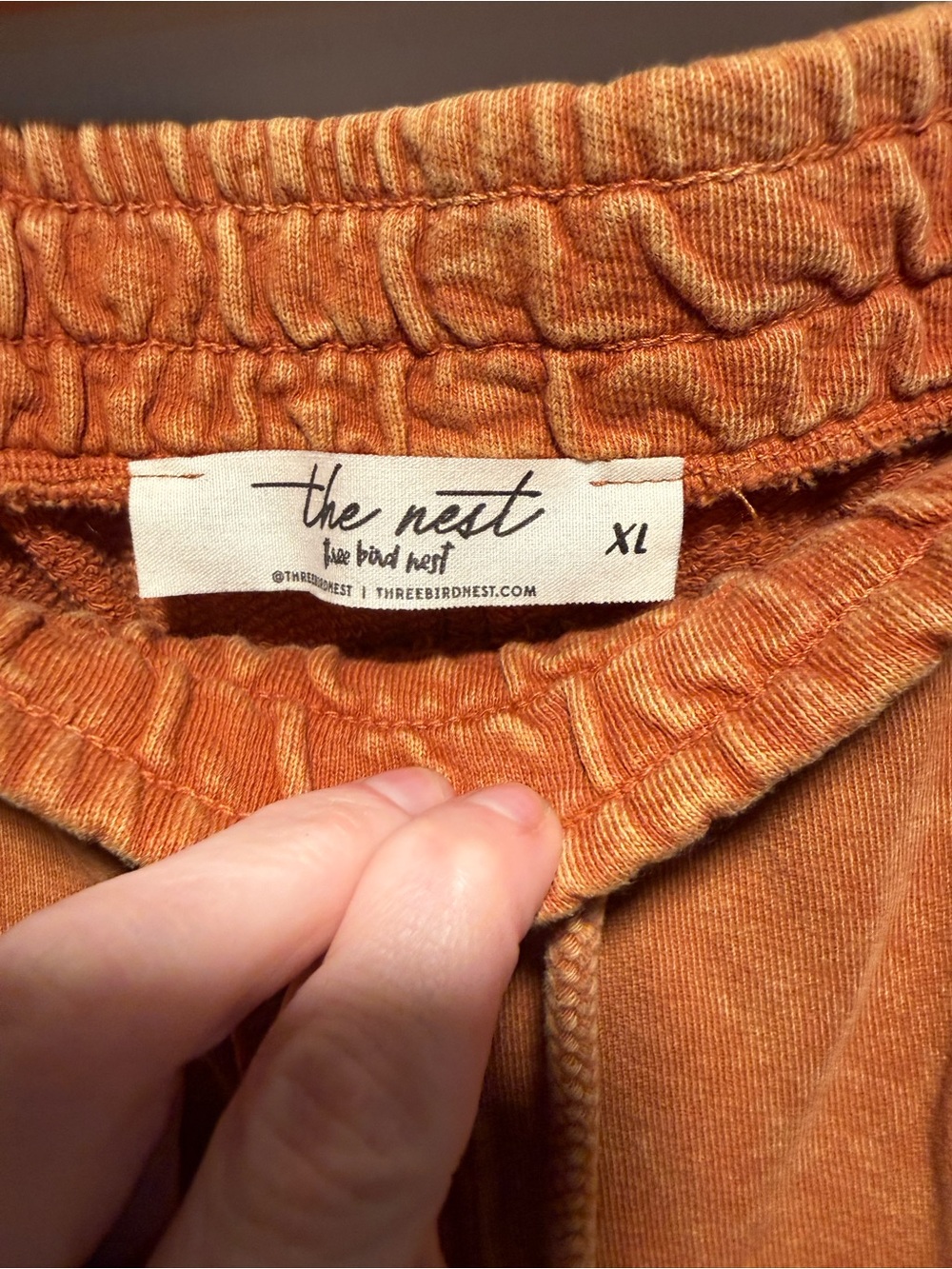 Relaxing Robin Wide-Leg Drawstring Pants - Rust Orange - Picture 6 of 6